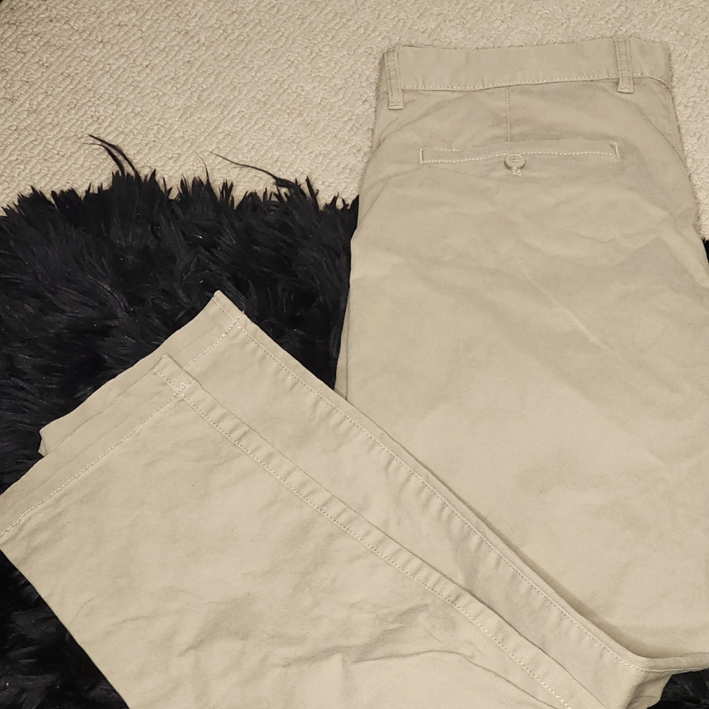 H&M chino jeans men's beige sand buttons